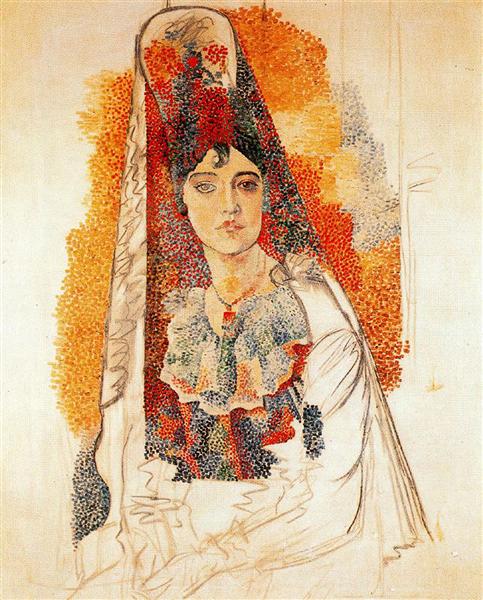 Pablo Picasso Classical Oil Paintings Woman With Spanish Dress